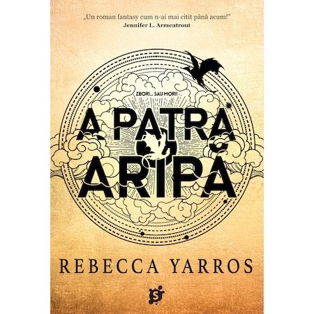 Coperta cărții A patra aripă (Fourth Wing) de Rebecca Yarros